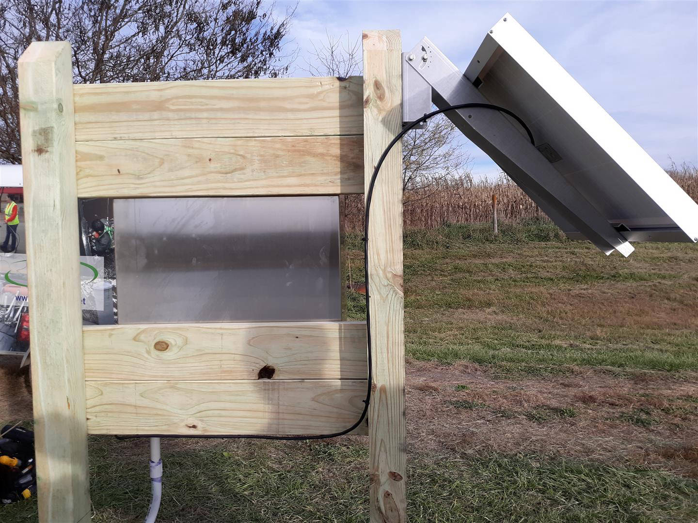 Panama, NE - Teledyne ISCO Signature Ultrasonic, stainless steel enclosure, solar panel, and deep cycle battery