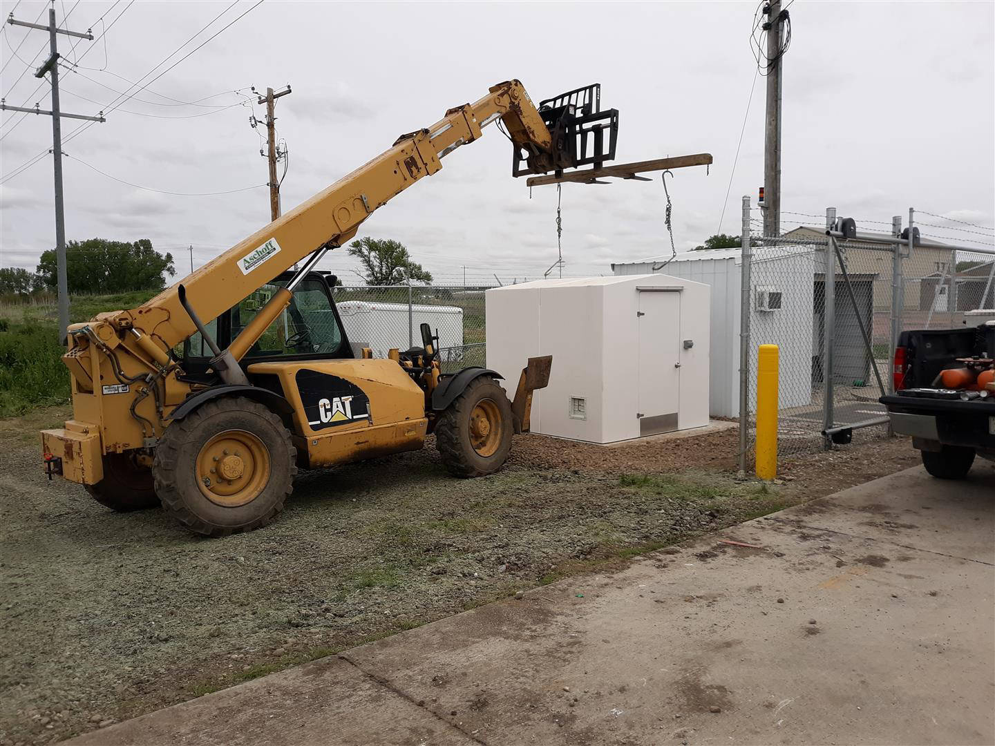 Wakefield NE - Michael Foods - installed fiberglass shelter.