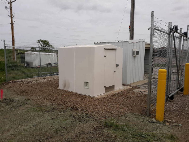 Wakefield NE - Michael Foods - installed fiberglass shelter.