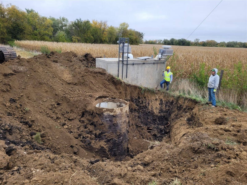 Lyons, NE - VPC Fiberglass metering manholes