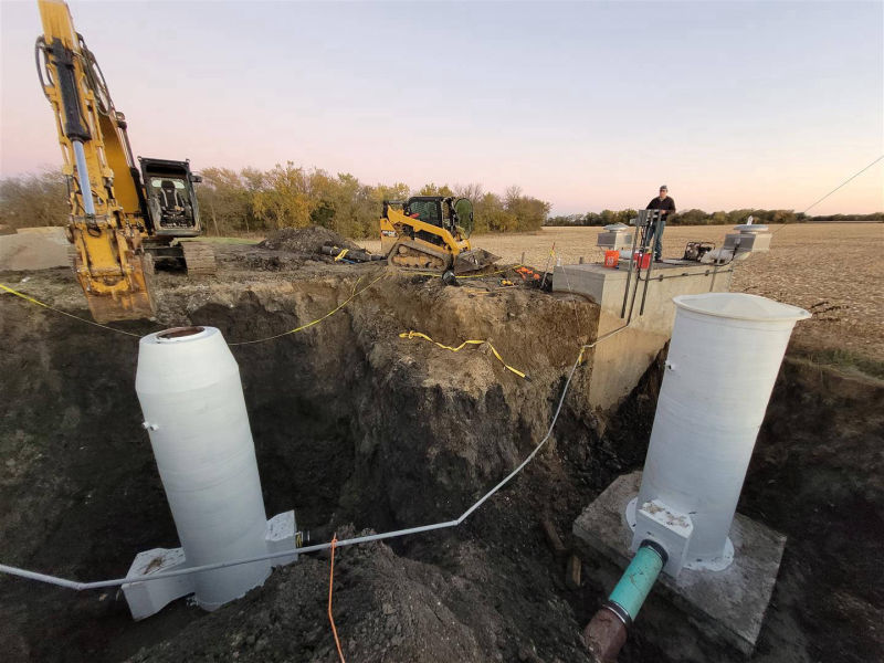 Lyons, NE - VPC Fiberglass metering manholes